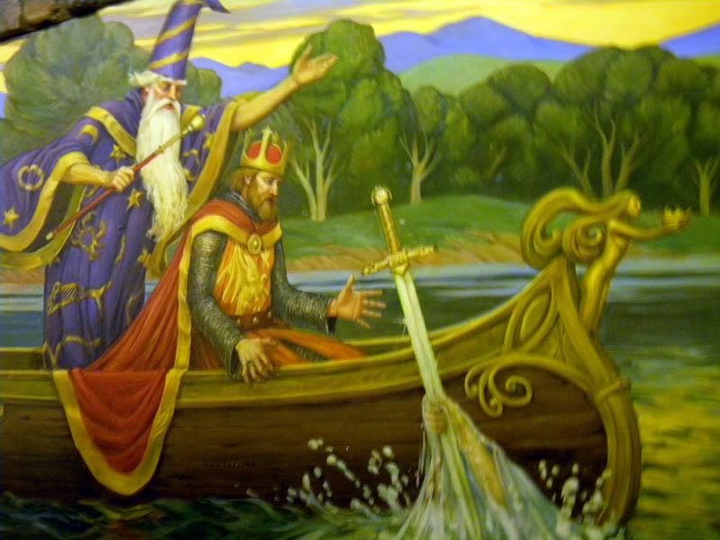 800x600 King Arthur Excalibur King Arthurmerlin Painting Excalibur - Excalibur Painting