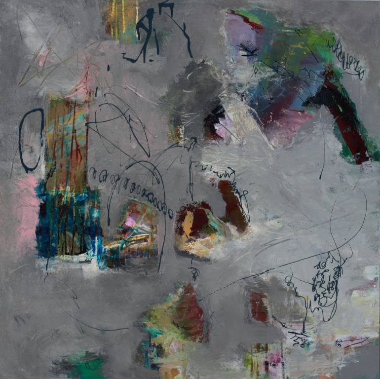 770x768 Saatchi Art Excalibur In My Dreams Painting By Leslie Newman - Excalibur Painting