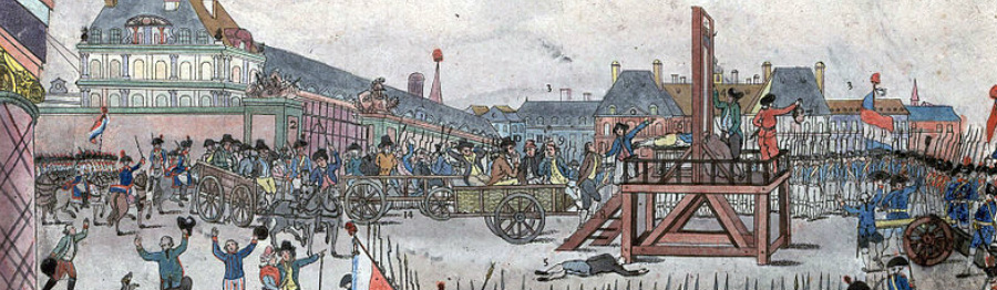 900x262 Executions, The Guillotine And The French Revolution - Execution Of Robespierre Painting