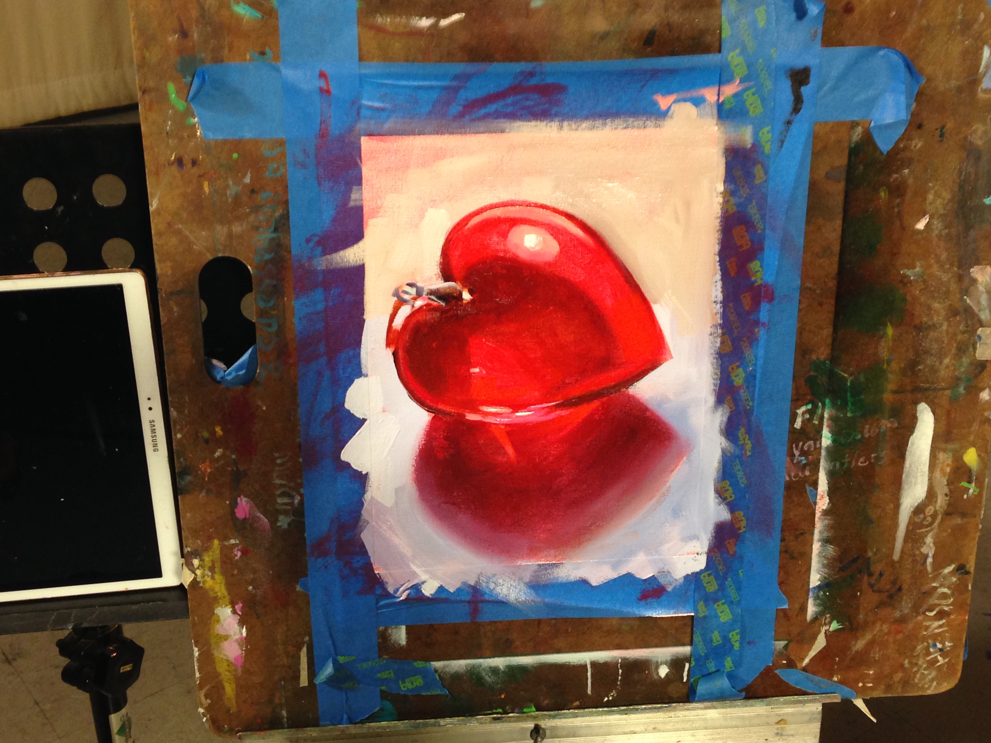 3264x2448 Oil Painting Exercise One Glass Heart Beginner's School - Exercise Painting