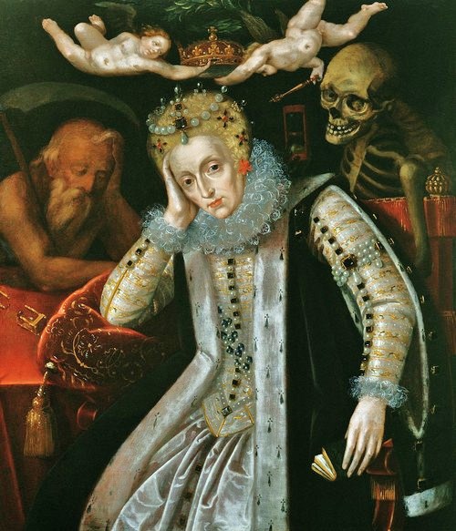 500x583 It's About Time Queen Elizabeth I - Exhausted Painting