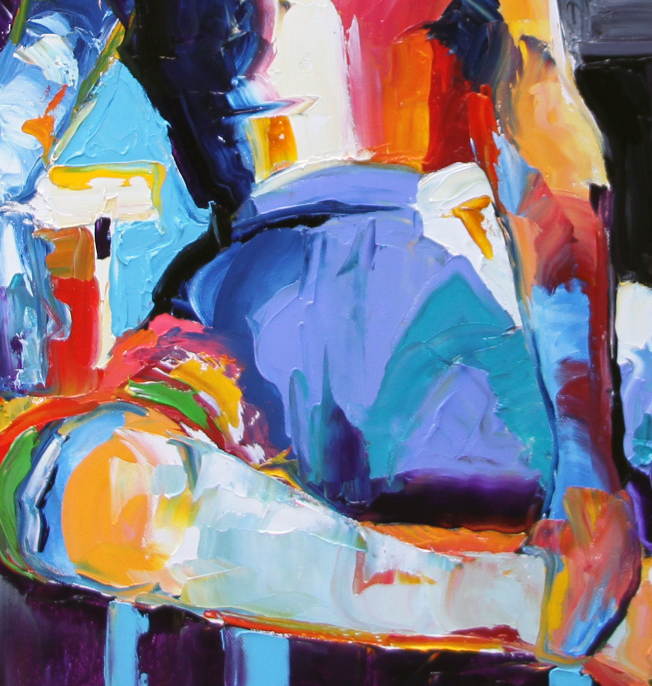 1288x1354 Palette Knife Painters, International Exhausted Woman Figurative - Exhausted Painting