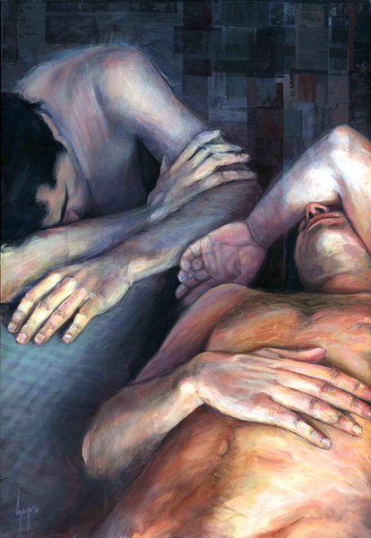 414x600 Exhausted Original Art By David Agenjo Picassomio - Exhausted Painting