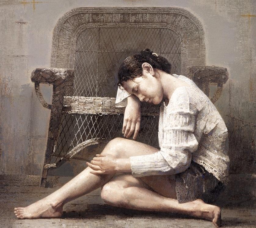 839x748 Exhausted Painting By Angie Lua - Exhausted Painting