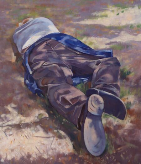 450x523 Exhausted Chef - Exhausted Painting