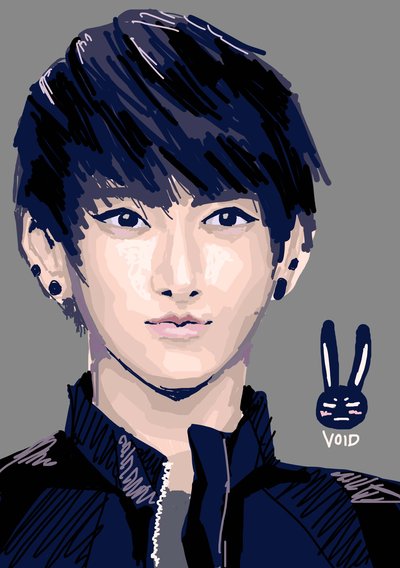 400x568 Exo M Huang Zi Tao Lineless Painting By Bunnyvoid - Exo Painting