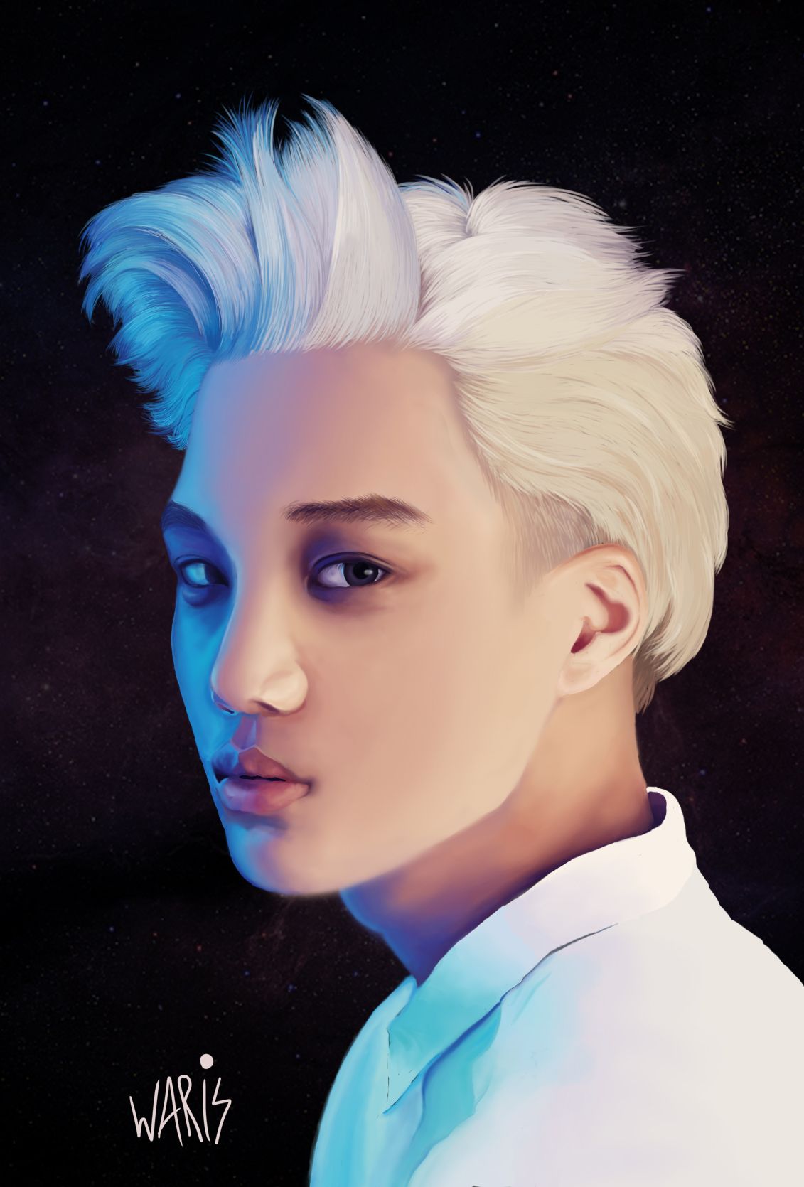 1131x1670 Kai Exo Painting Painting Exo - Exo Painting