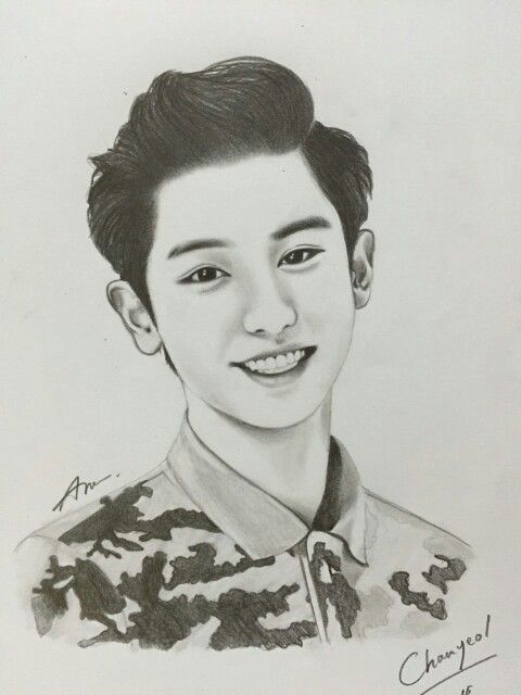 480x640 Chanyeol Drawing By Am - Exo Painting