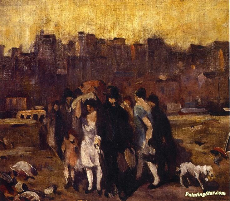 737x644 Study For The Exodus Artwork By Robert Spencer Oil Painting Amp Art - Exodus Painting