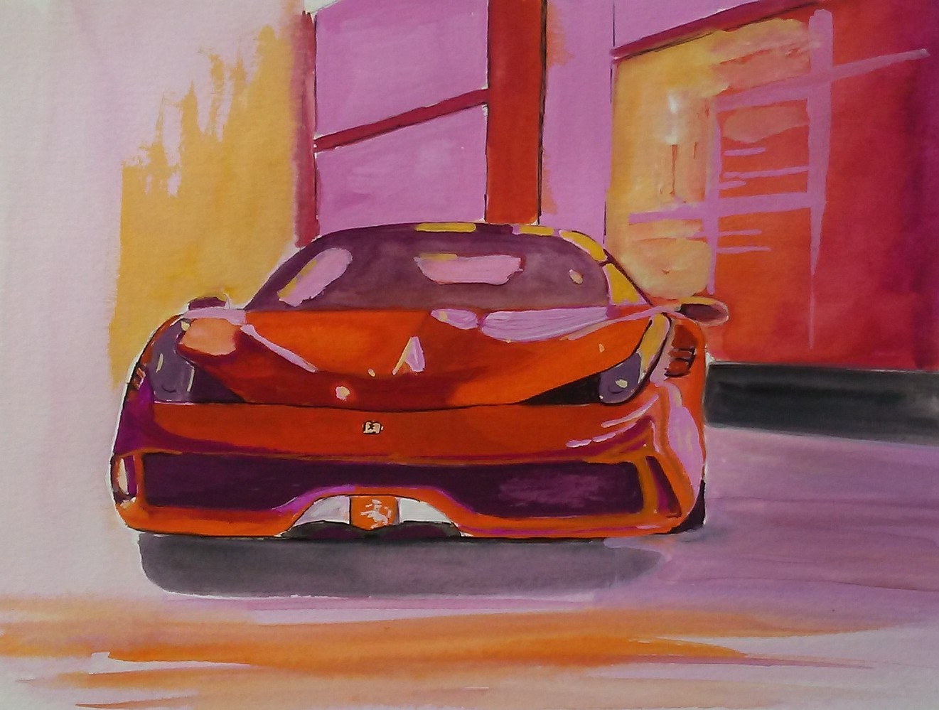 1321x999 Exotic Car Paintings Fine Art By Zacaffeine - Exotic Car Painting