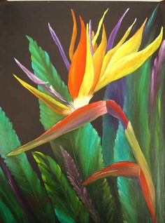 Exotic Flower Painting at PaintingValley.com | Explore collection of ...