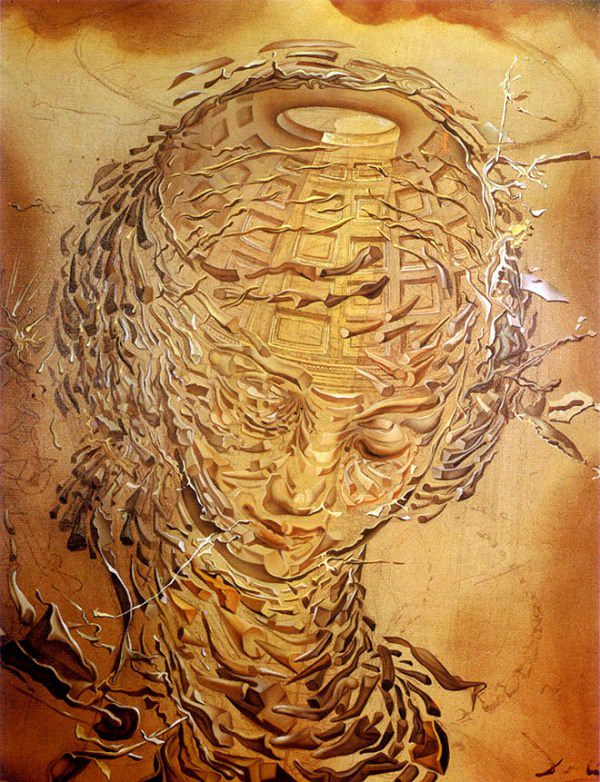 600x782 Head Exploding, 1951 By Salvador Dali - Exploding Painting