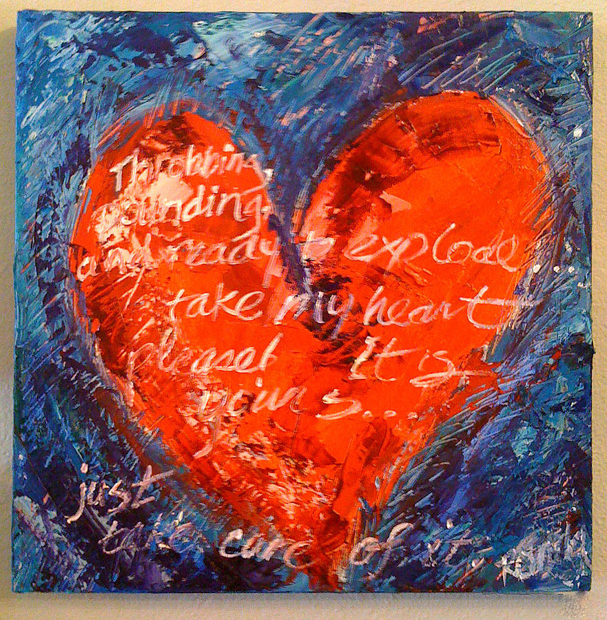 881x900 My Heart Is Exploding Painting By Ronda Richley - Exploding Painting