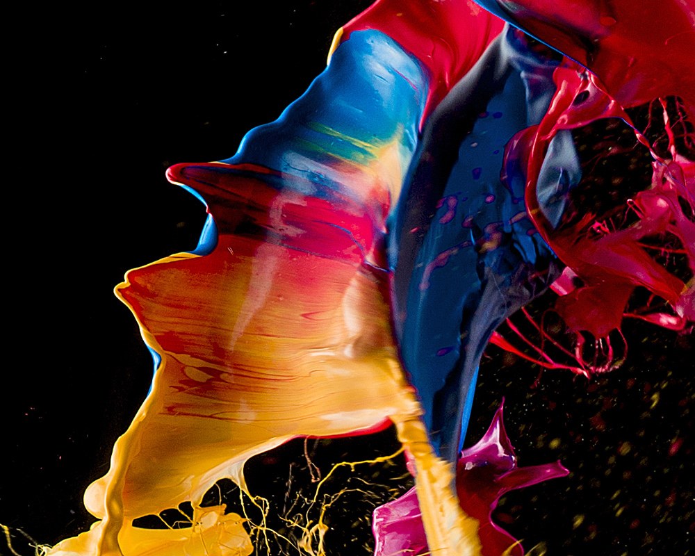 1000x800 Pop Art Gorgeous Blooms Of Paint, Made With Exploding Balloons - Exploding Painting