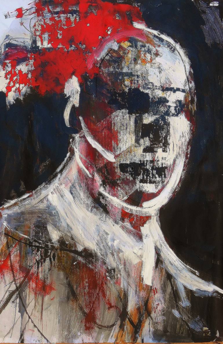 770x1187 Saatchi Art Exploding Head Painting By Hana Davis - Exploding Painting