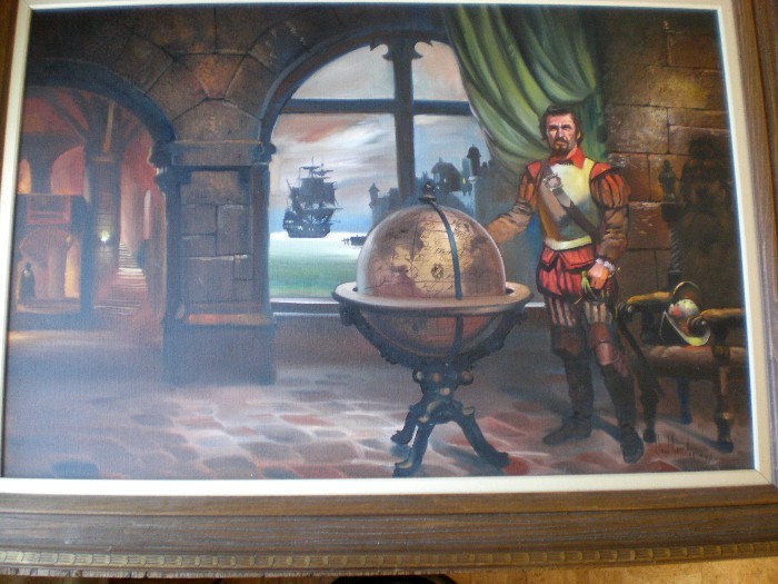 700x525 Original Lloyd Garrison Historical Oil Painting - Explorer Painting