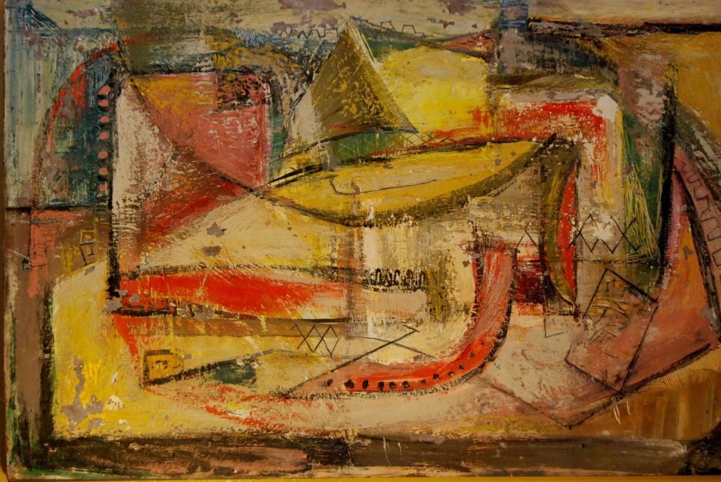 1023x685 1940's American Abstract Expressionism Painting - Expressionism Painting