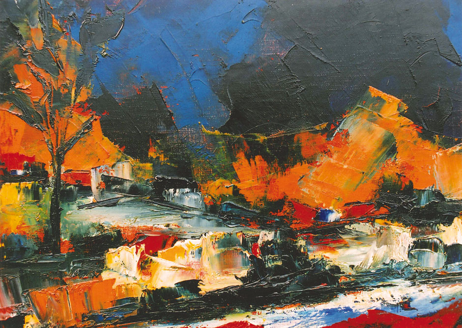 940x668 German Expressionism. Hubert Roestenburg, Painting Near Amsterdam - Expressionism Painting