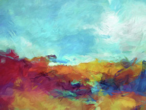 300x225 Landscape Expression Painting By Lutz Baar - Expressionist Landscape Painting