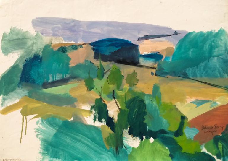 770x545 Saatchi Art Expressionistic Landscape, No.8 Painting By Debbie - Expressionistic Painting