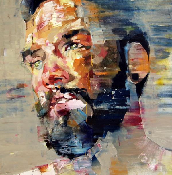 600x610 Expressive Paintings Of People Tinged With Raw Emotion And Sadness - Expressive Painting