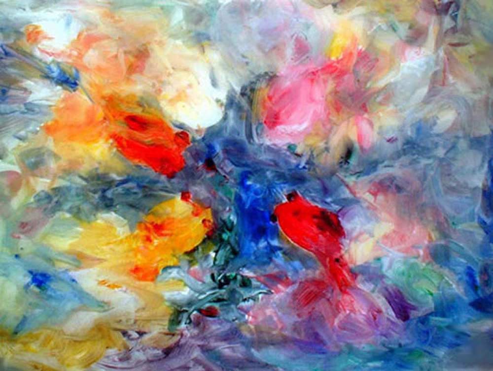 1000x754 Julia Lu Original Oil Paintings, Original Palette Knife Painting - Expressive Painting