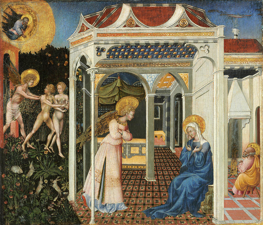 900x773 The Annunciation And Expulsion From Paradise Painting By Giovanni - Expulsion From Paradise Painting