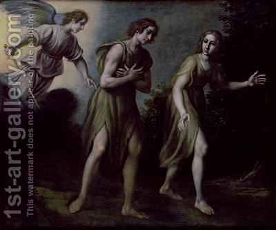 400x334 The Expulsion Of Adam And Eve From Paradise Francesco Curradi - Expulsion From Paradise Painting
