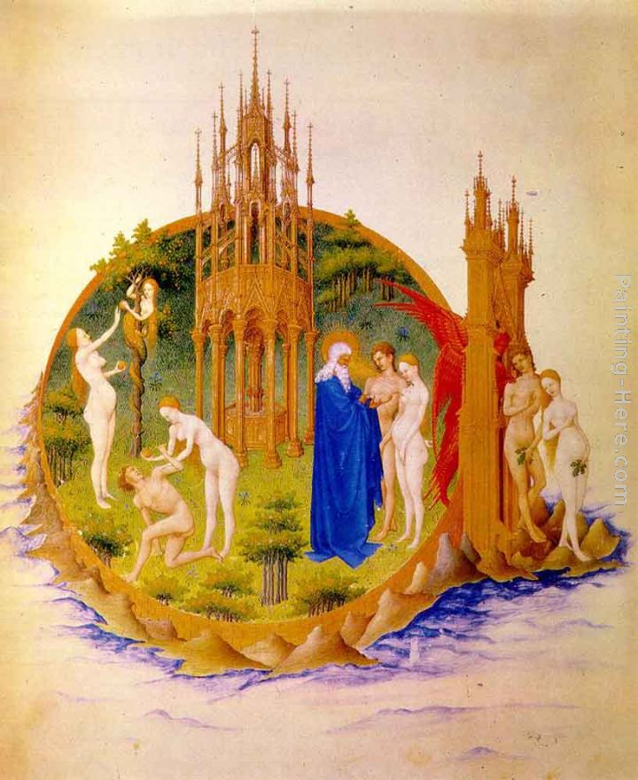 720x880 Jean Limbourg The Fall And The Expulsion From Paradise Painting - Expulsion From Paradise Painting