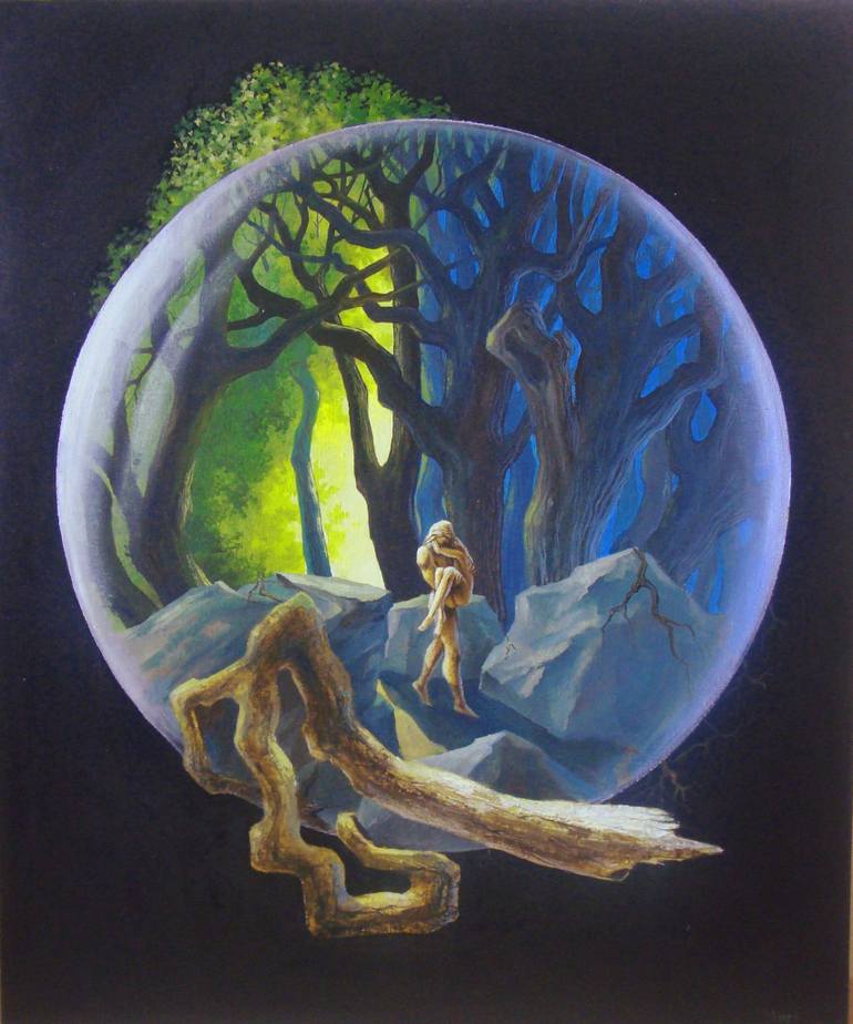 770x924 Saatchi Art Expulsion From Paradise Painting By Mykola Mamchur - Expulsion From Paradise Painting