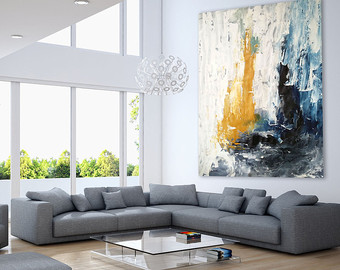340x270 Hand Painted Large Original Painting Abstract Art Acrylic - Extra Large Canvas Painting
