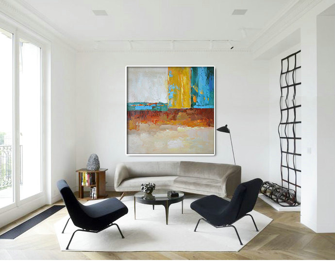 690x537 Original Abstract Painting Extra Large Canvas Art, Handmade - Extra Large Canvas Painting