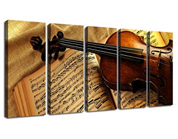 355x277 Extra Large Canvas Art Violin Music Score Wall Art - Extra Large Canvas Painting