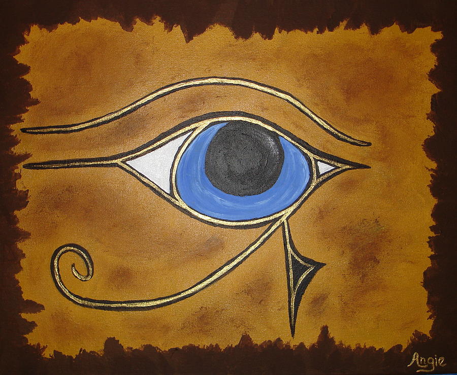 900x739 Eye Of Horus Painting By Angie Butler - Eye Of Horus Painting
