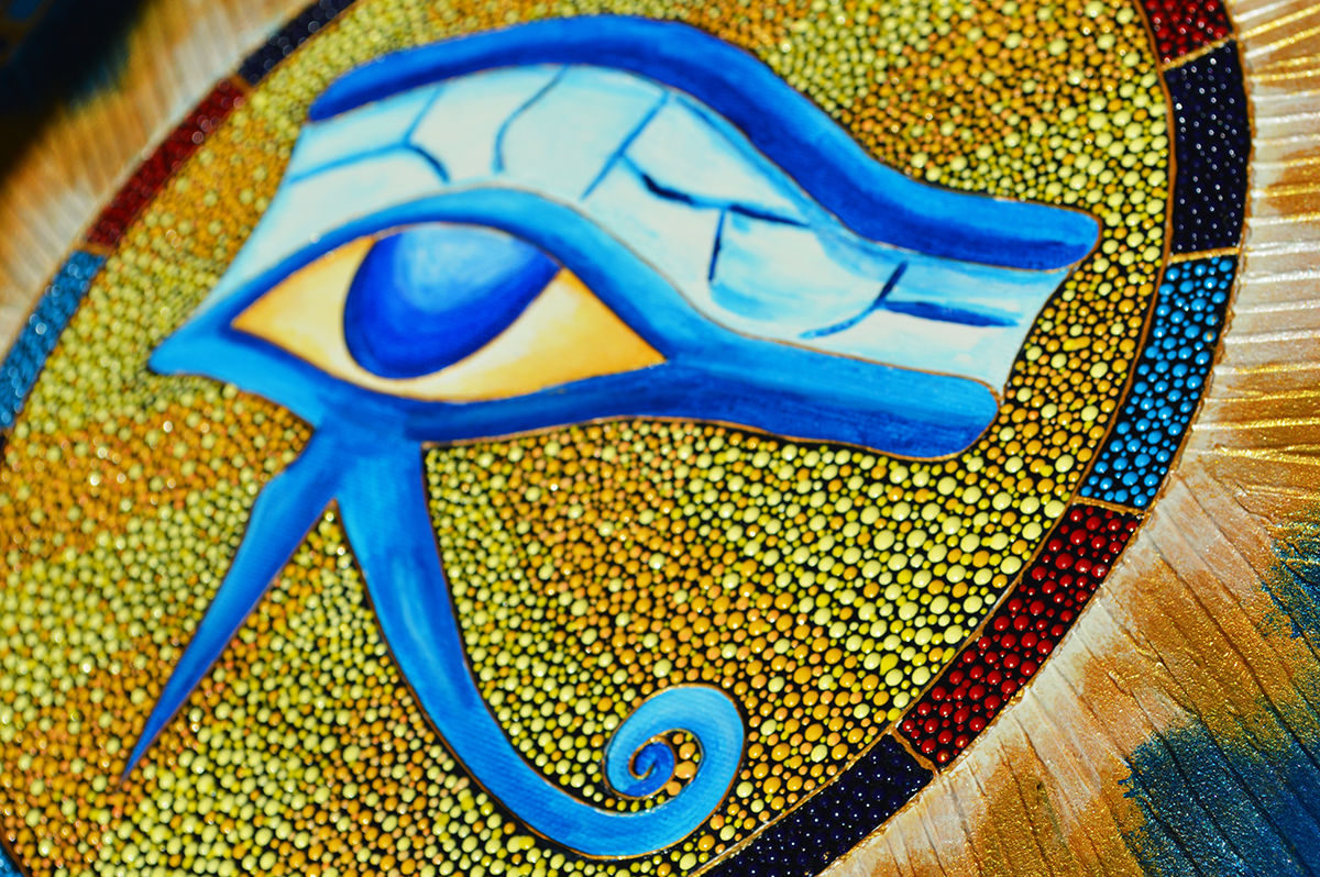 1200x798 Eye Of Horus Dot Painting - Eye Of Horus Painting