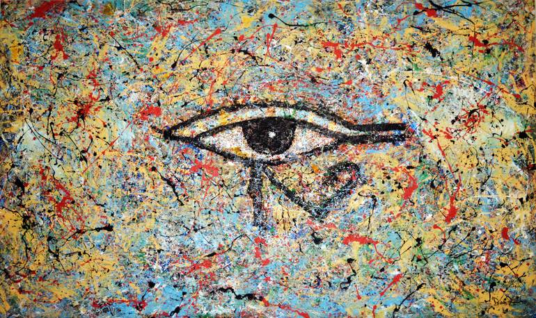 770x458 Saatchi Art Eye Of Horus Painting By Diaa Bekheet - Eye Of Horus Painting