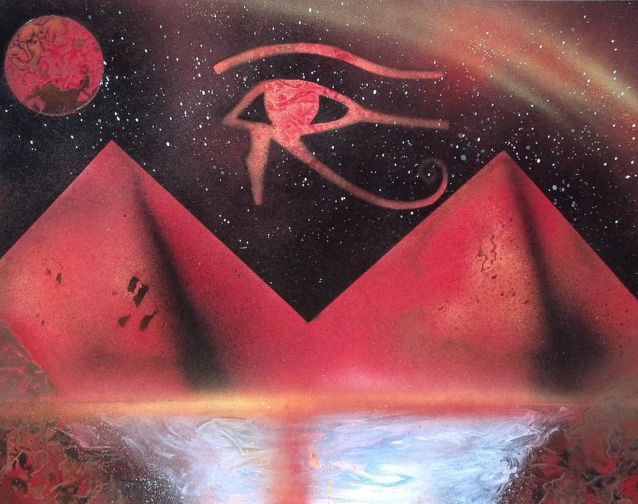 900x711 Sign The Of Eye Of Horus Painting By Thomas Roteman - Eye Of Horus Painting