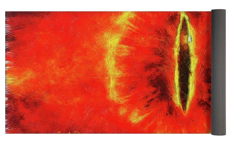 794x500 Eye Of Sauron Yoga Mat For Sale By Leonardo Digenio - Eye Of Sauron Painting