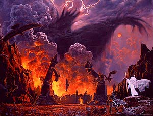 300x228 Ted Nasmith - Eye Of Sauron Painting