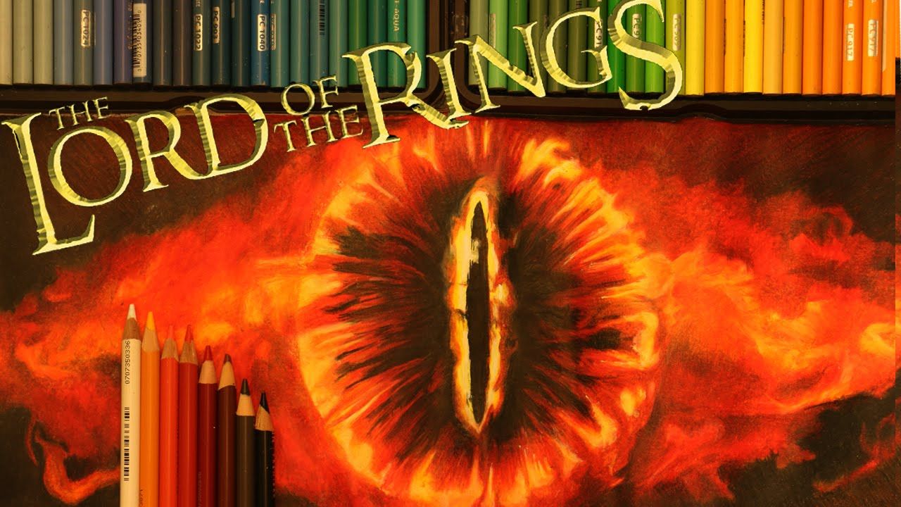 1280x720 Drawing The Eye Of Sauron Lord Of The Rings Art By @kitslam - Eye Of Sauron Painting