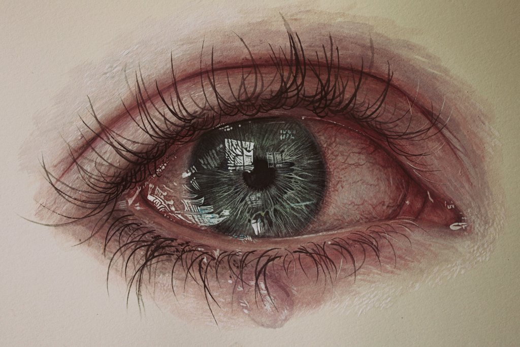 1024x683 Eye Painting By Straewefin - Eye Painting