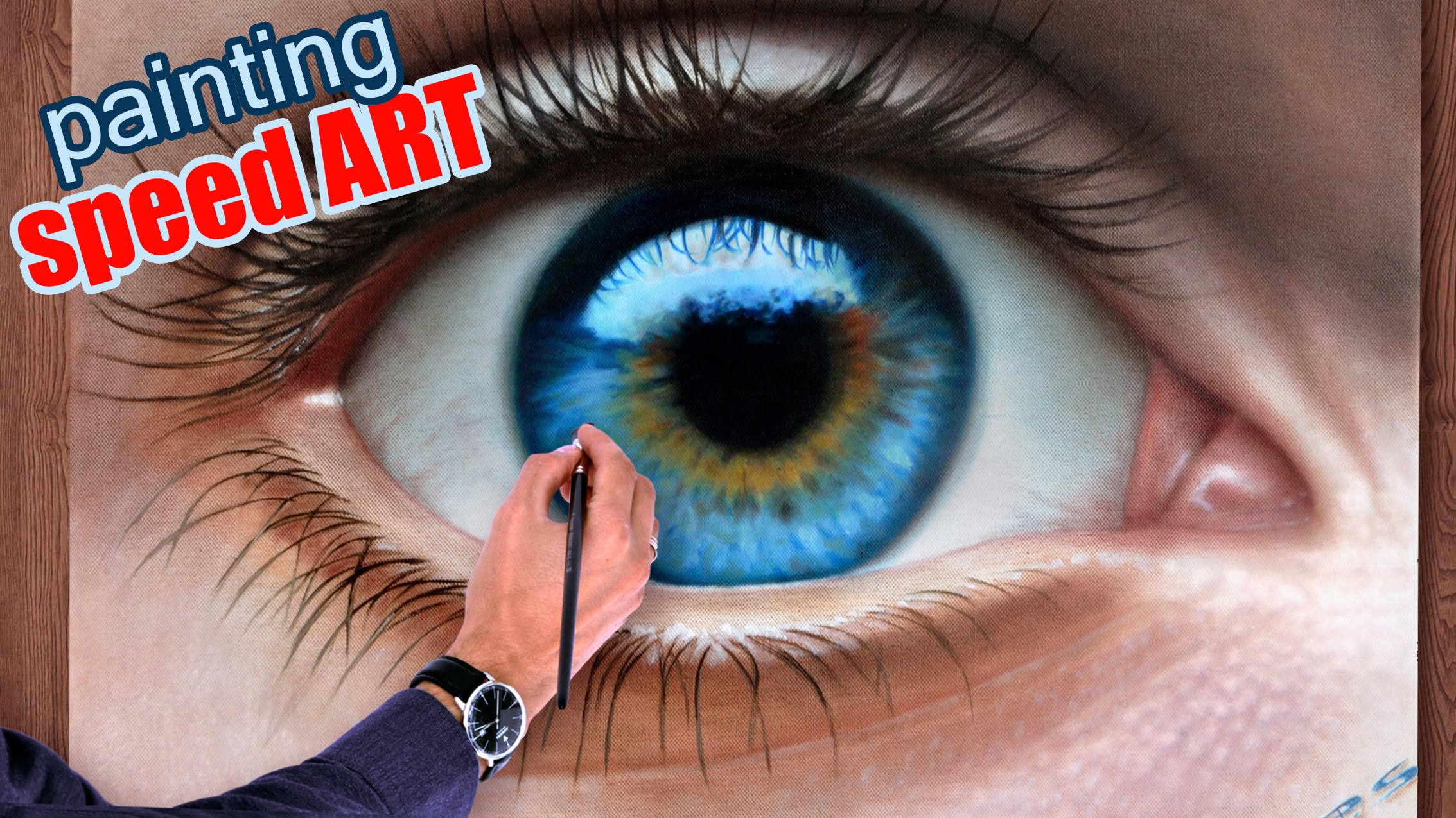2267x1275 How To Draw A Realistic Eye Painting In Dry Brush (Speed Drawing - Eye Painting