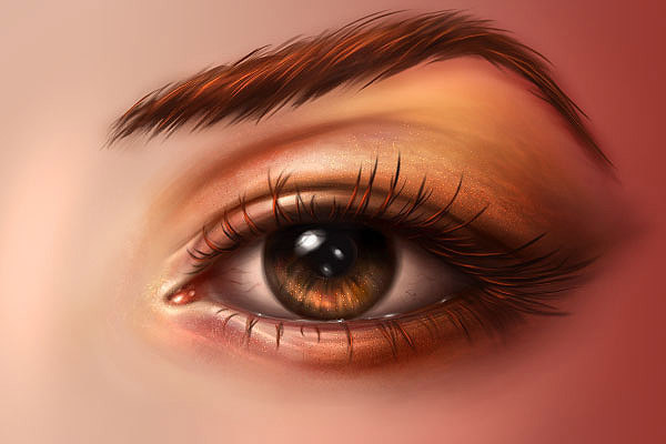 600x400 How To Paint Realistic Eyes In Adobe Photoshop - Eye Painting
