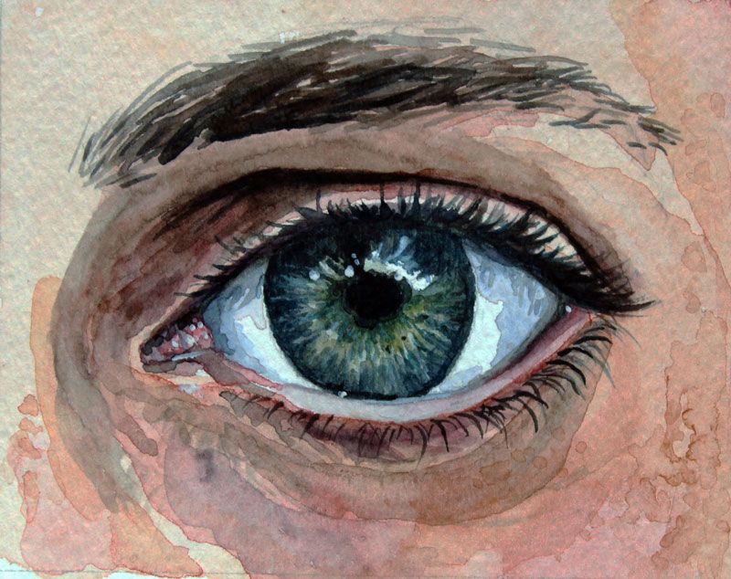 800x634 How To Paint An Eye With Watercolor. Art Education Essentials - Eye Painting