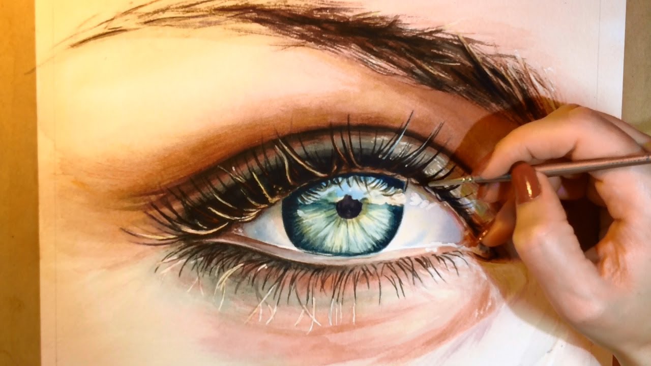 1280x720 How To Paint A Realistic Eye - Eye Painting Artist