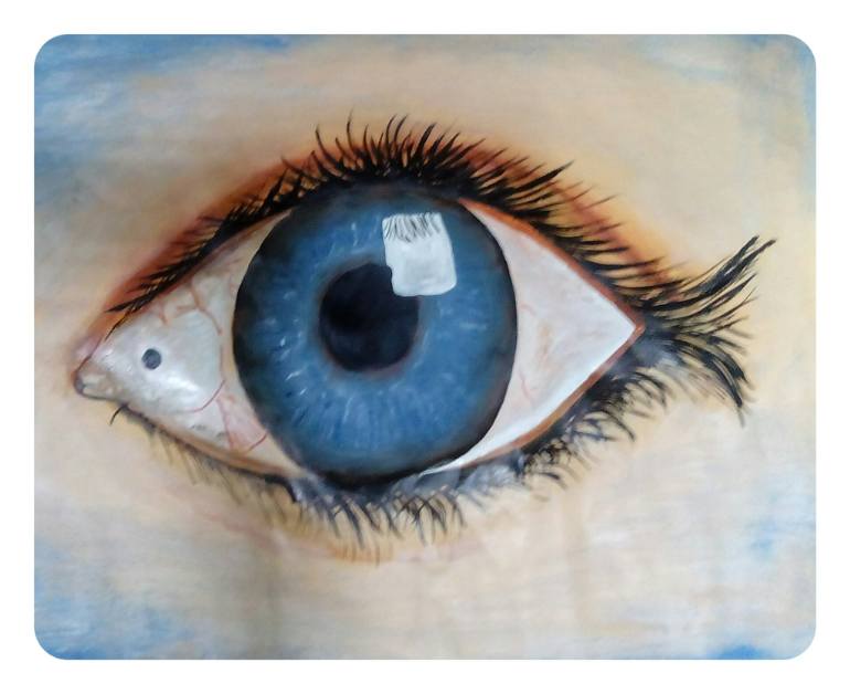 770x628 Saatchi Art Fish Eye Painting By Madhusudan V - Eye Painting Artist