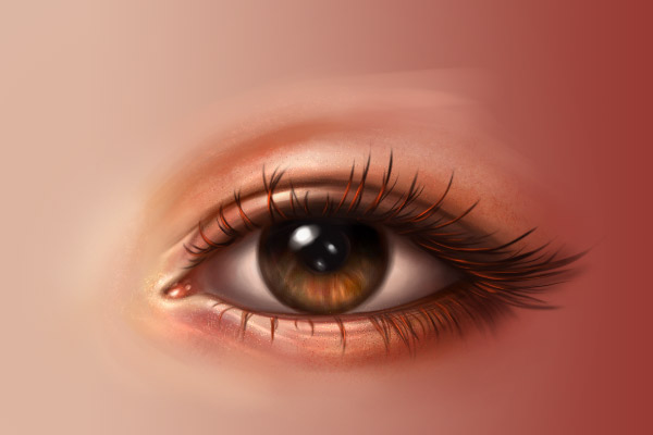 600x400 How To Paint Realistic Eyes In Adobe Photoshop - Eyelash Painting