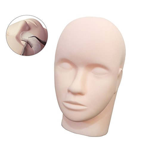 500x500 Pro Mannequin Training Flat Head Model Practice Make Up Face - Eyelash Painting