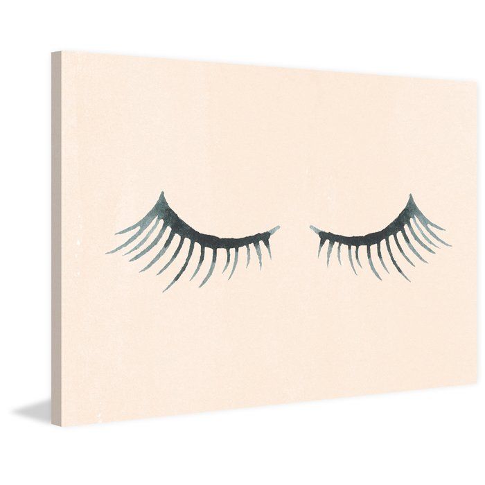 700x700 Closed Eyelashes' By Shayna Pitch Painting Print On Wrapped Canvas - Eyelash Painting