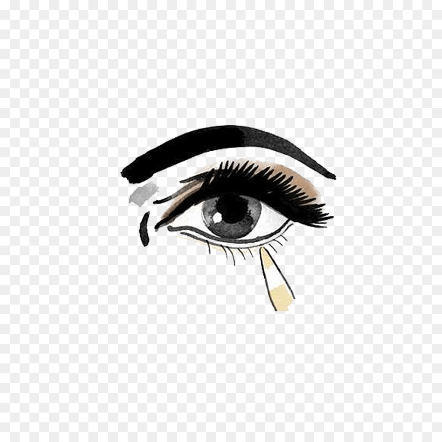 900x900 Cosmetics Make Up Eye Shadow Drawing Illustration - Eyelash Painting